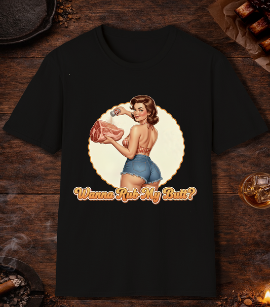 Wanna Rub My Butt T-Shirt - Black