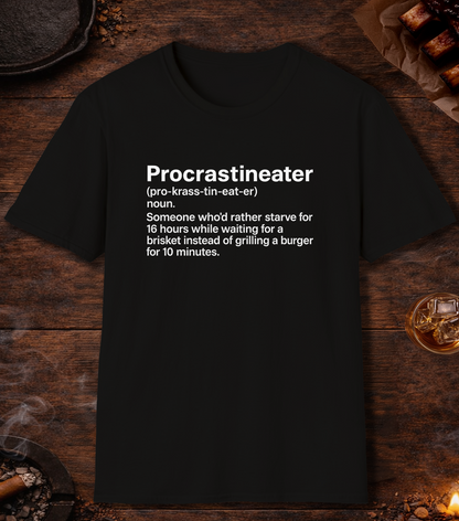 Procrastineater Definition T-Shirt - Black