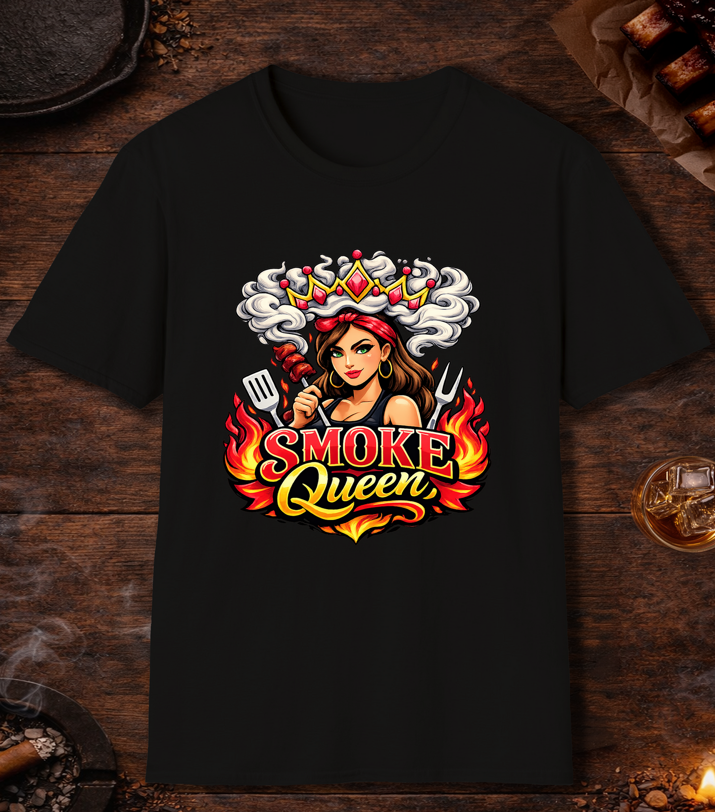 Smoke Queen T-Shirt - Black