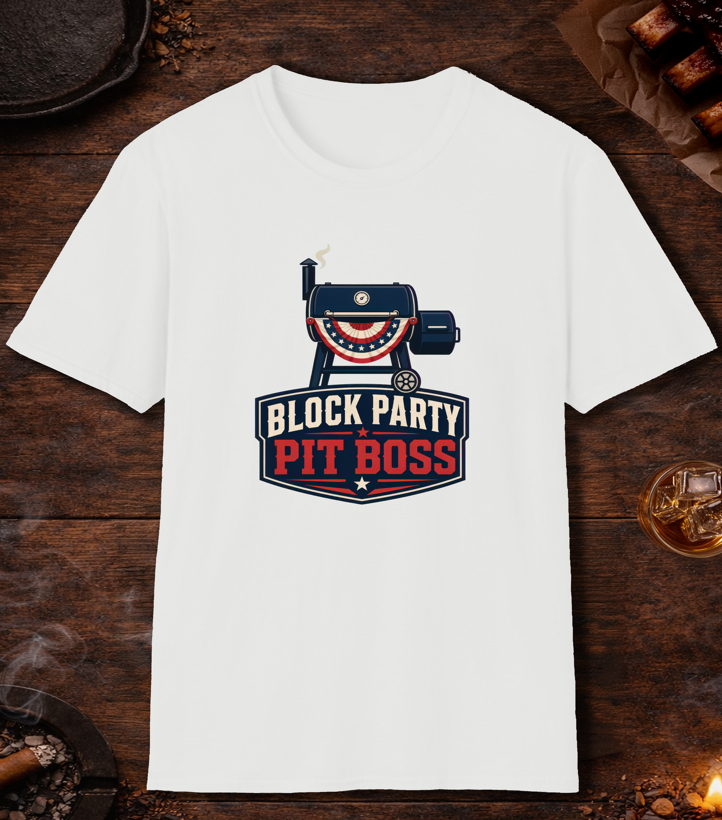 Block Party Pit Boss T-Shirt - White