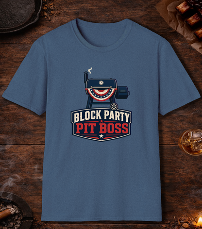 Block Party Pit Boss T-Shirt - Heather Indigo