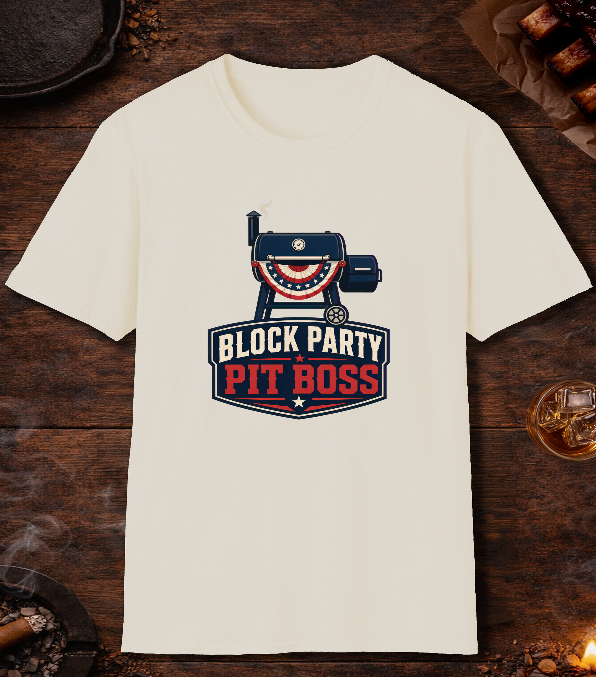 Block Party Pit Boss T-Shirt - Natural