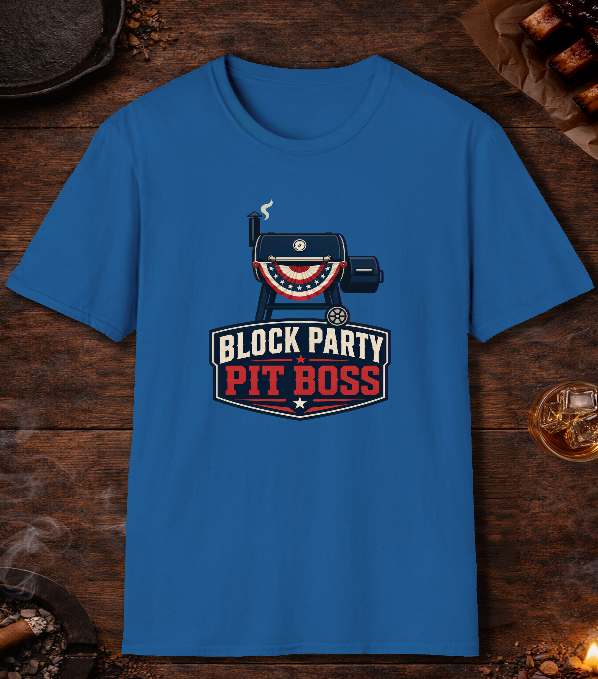 Block Party Pit Boss T-Shirt - Royal