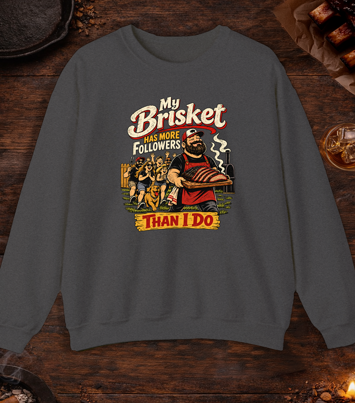 Brisket Has Followers - Dark Heather