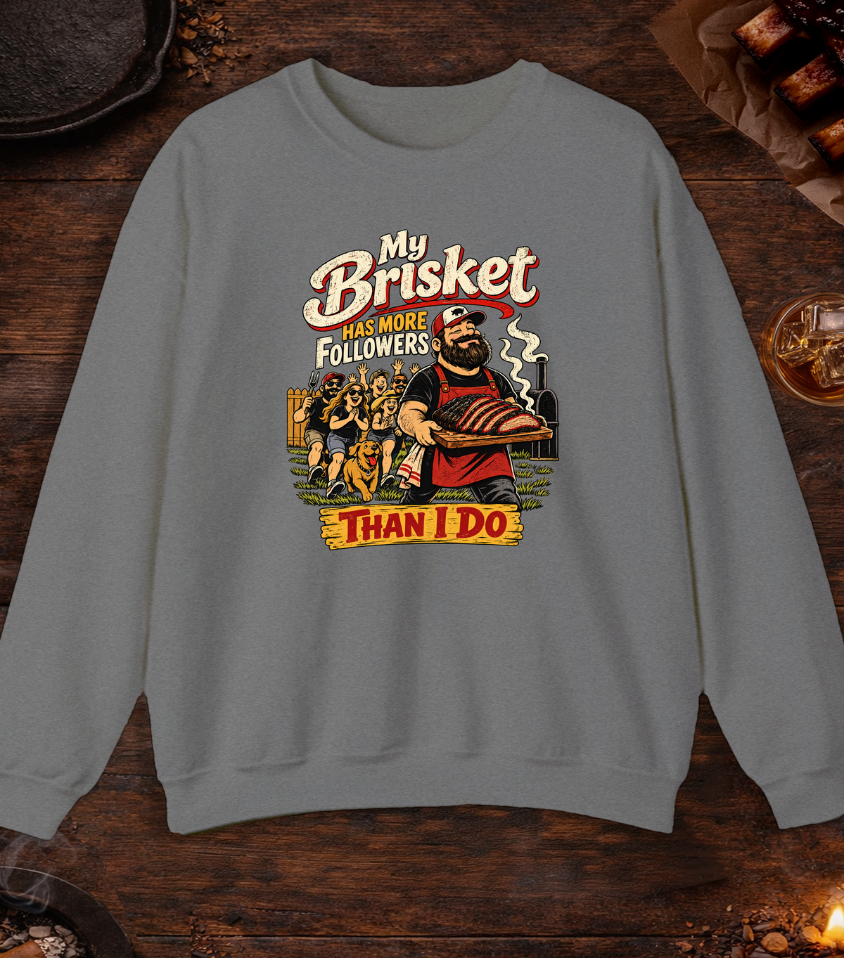 Brisket Has Followers - Graphite Heather