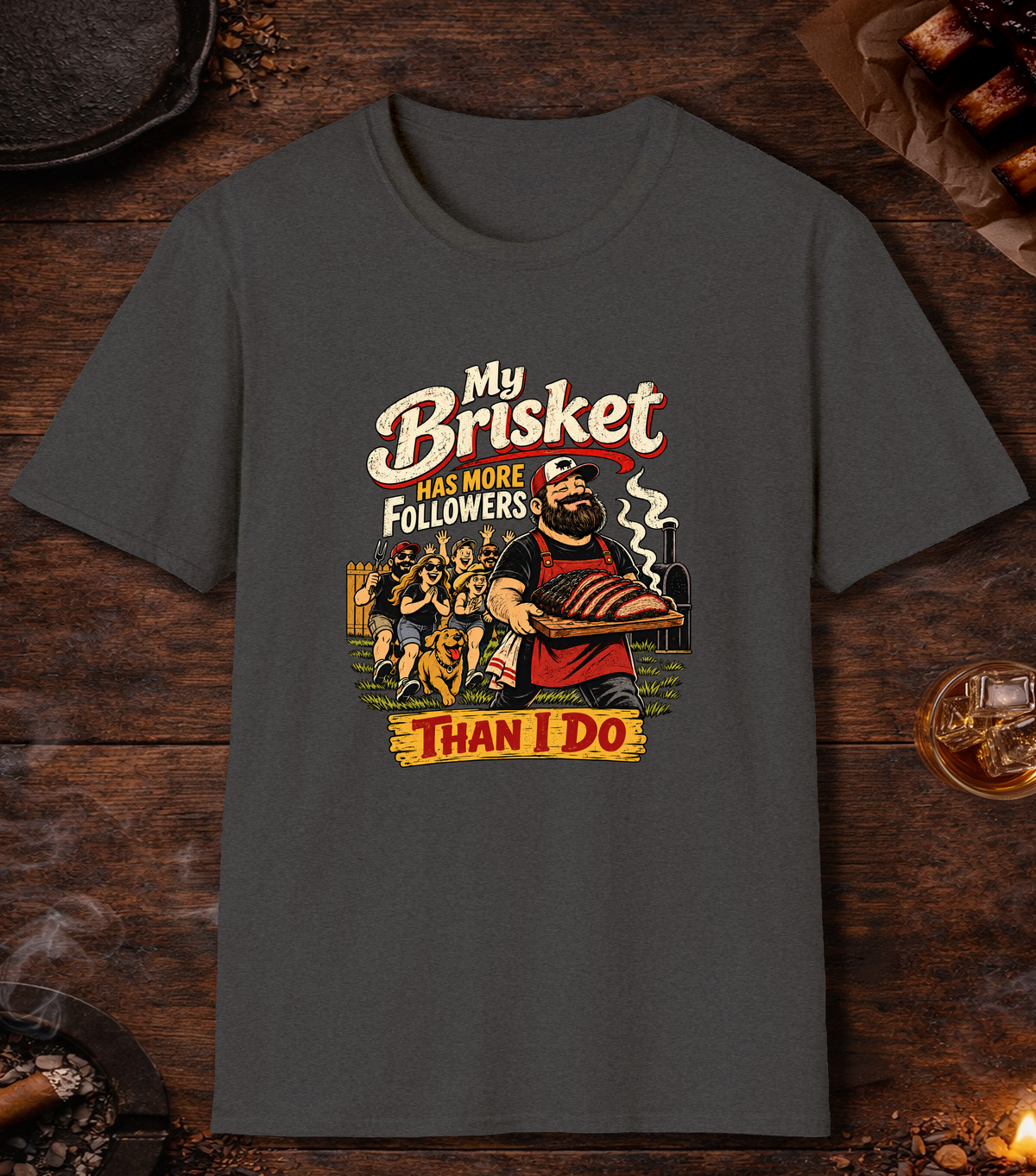 Brisket Has Followers - Dark Heather