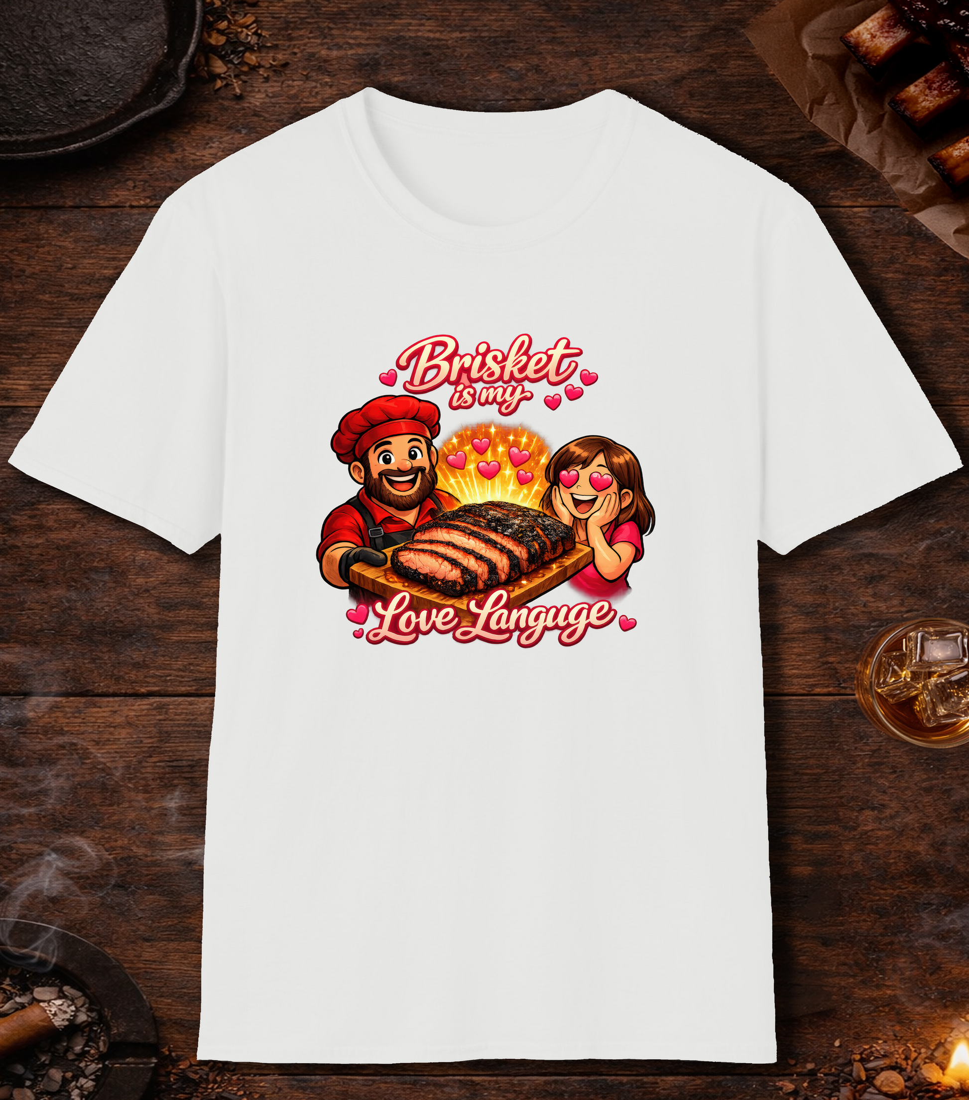 Brisket Is My Love Language T-Shirt - White