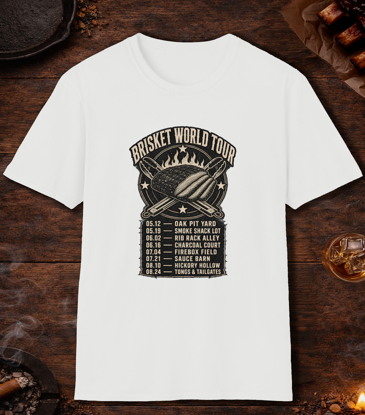 Brisket World Tour T-Shirt - White