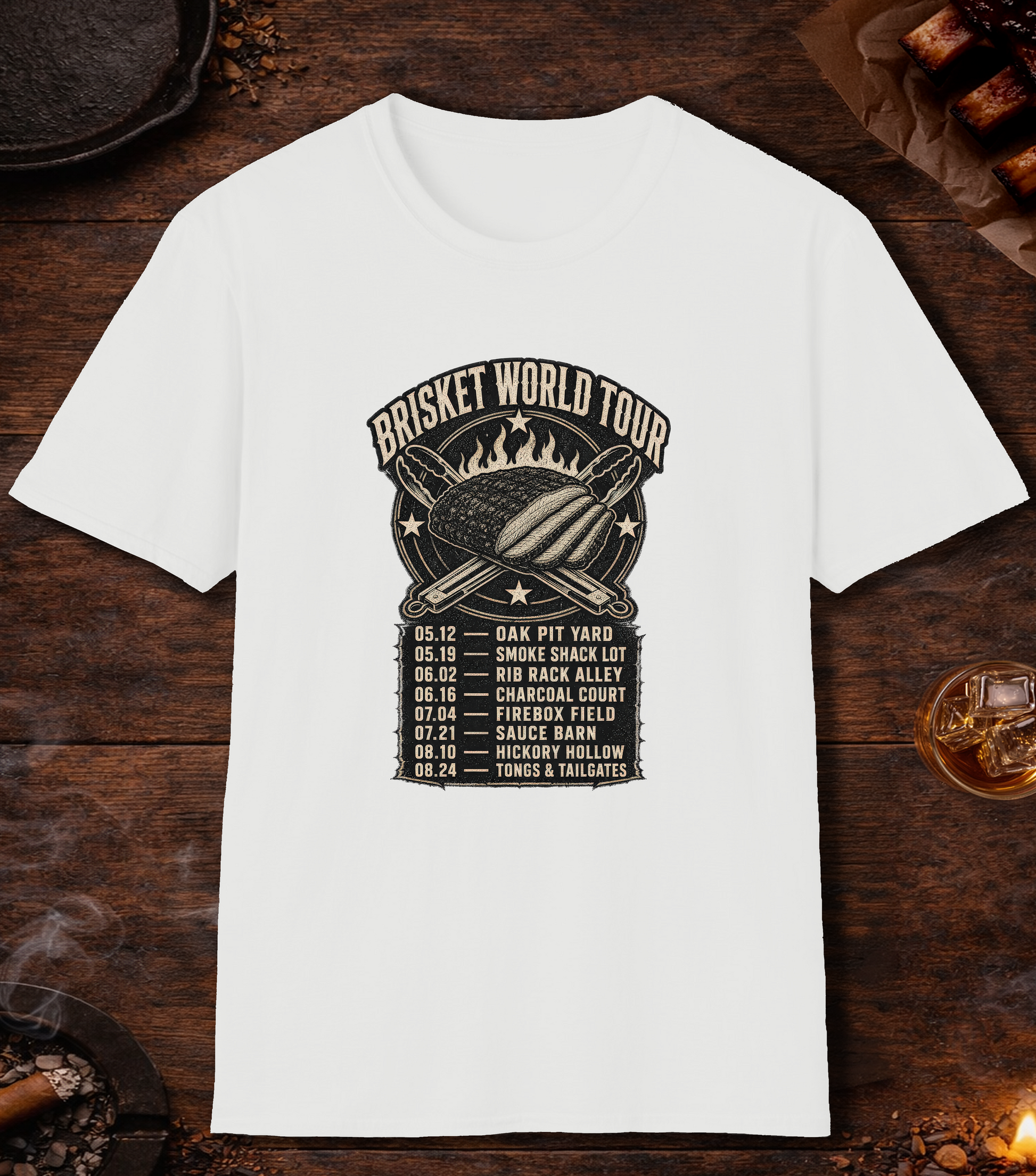 Brisket World Tour T-Shirt - White