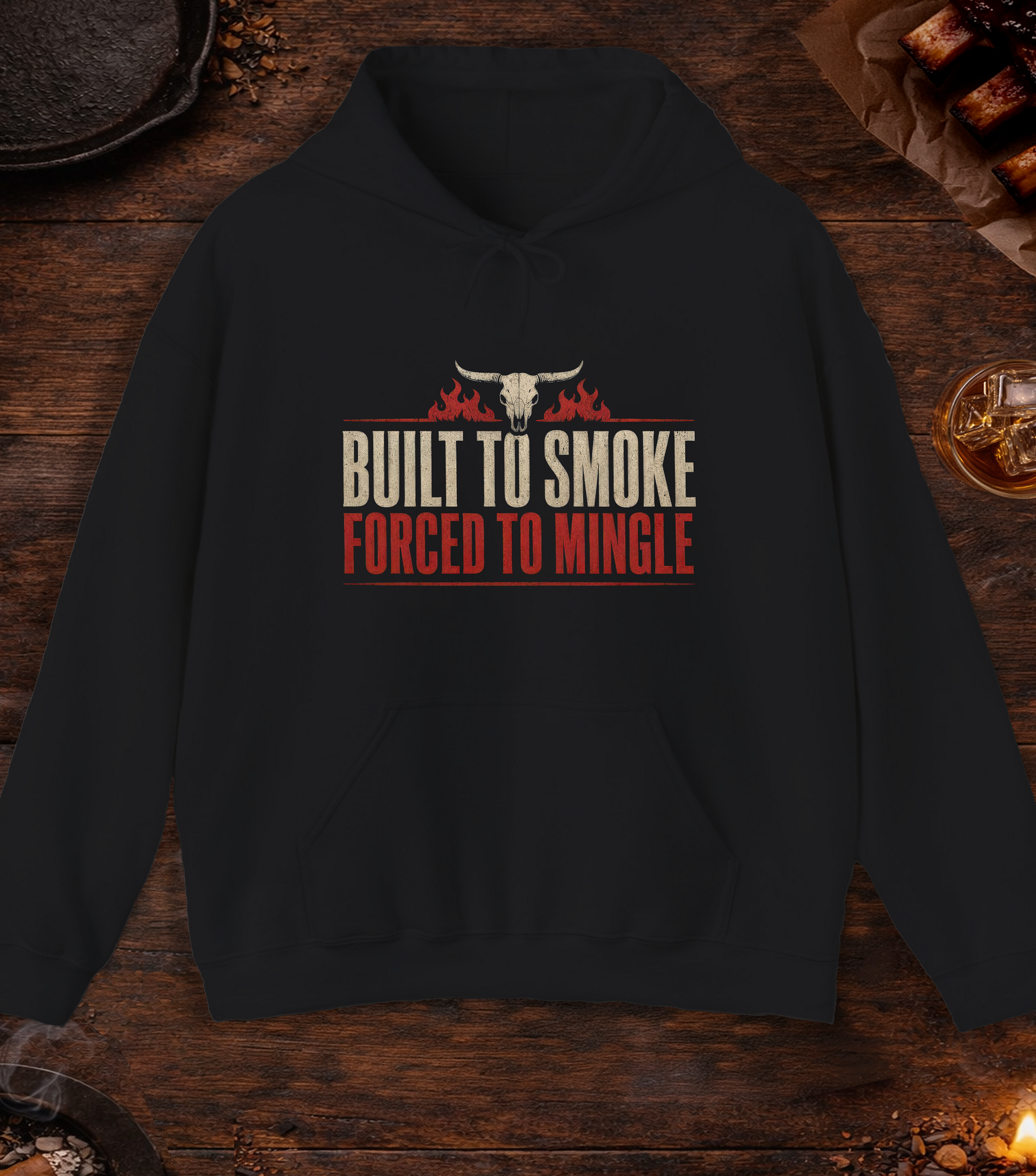 Built to Smoke Hoodie - Black custom mockup