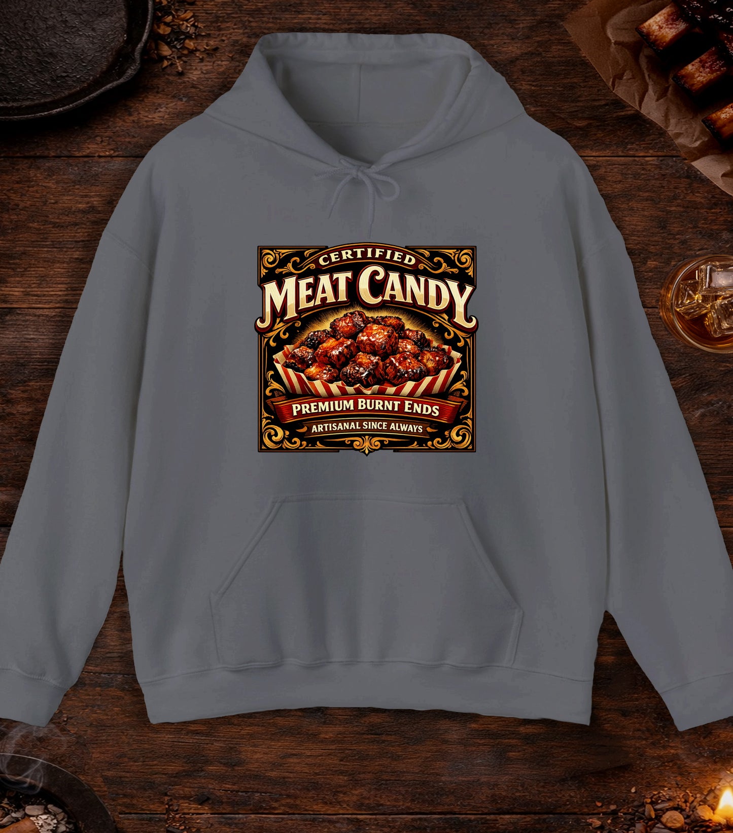 Certified Meat Candy Hoodie - Charcoal
