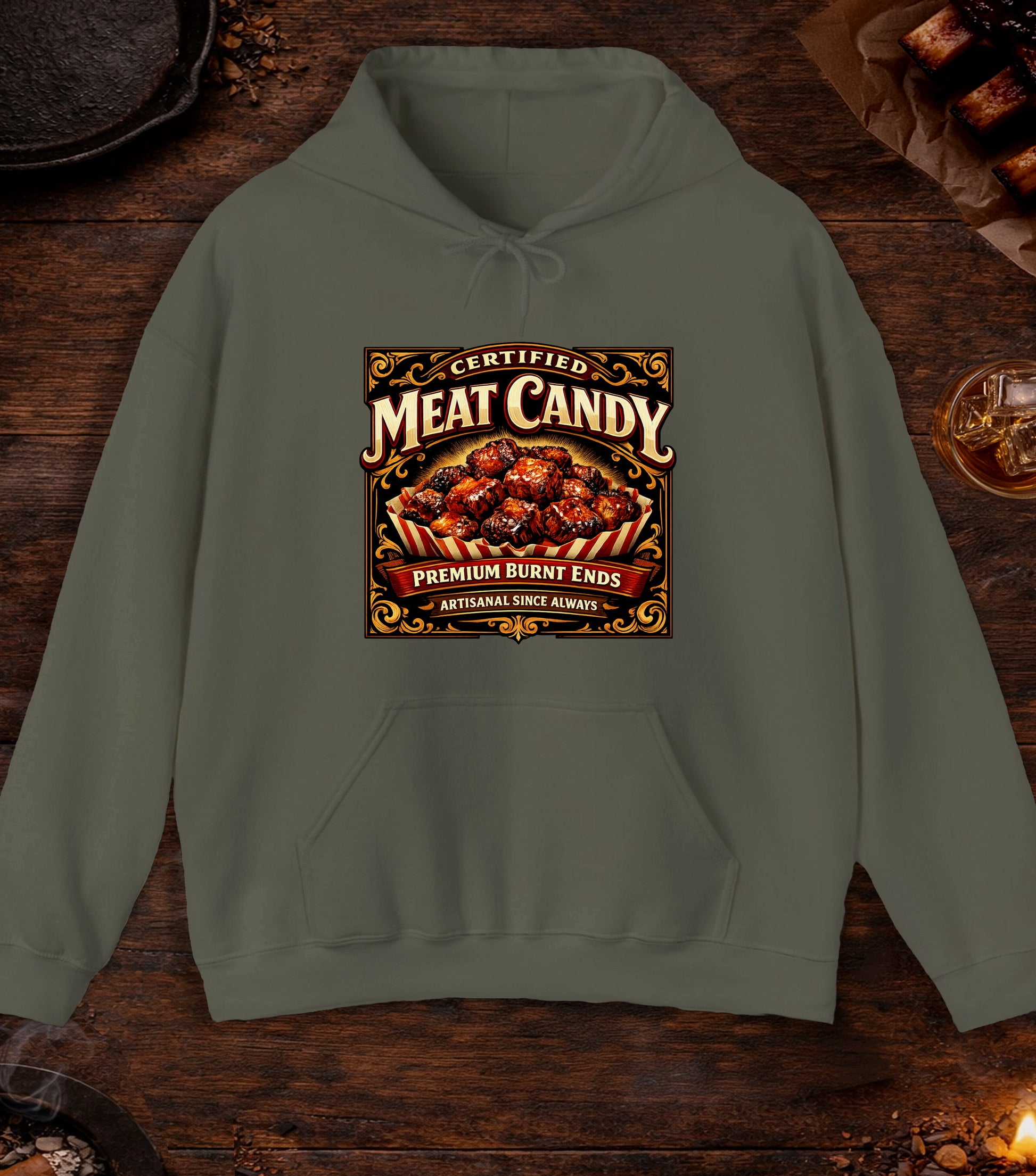 Certified Meat Candy Hoodie - Military Green