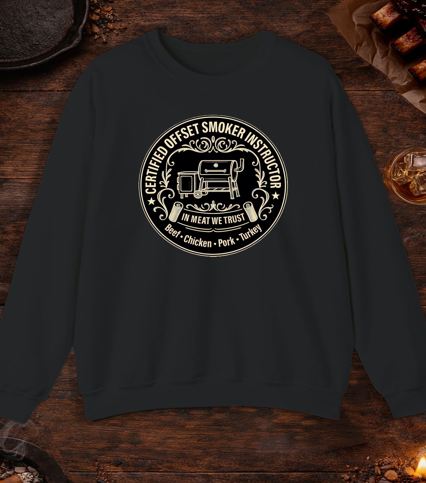 Certified Offset Smoker Instructor Crewneck - Black