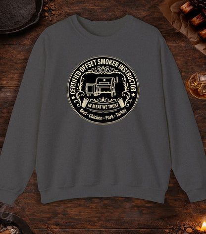 Certified Offset Smoker Instructor Crewneck - Dark Heather