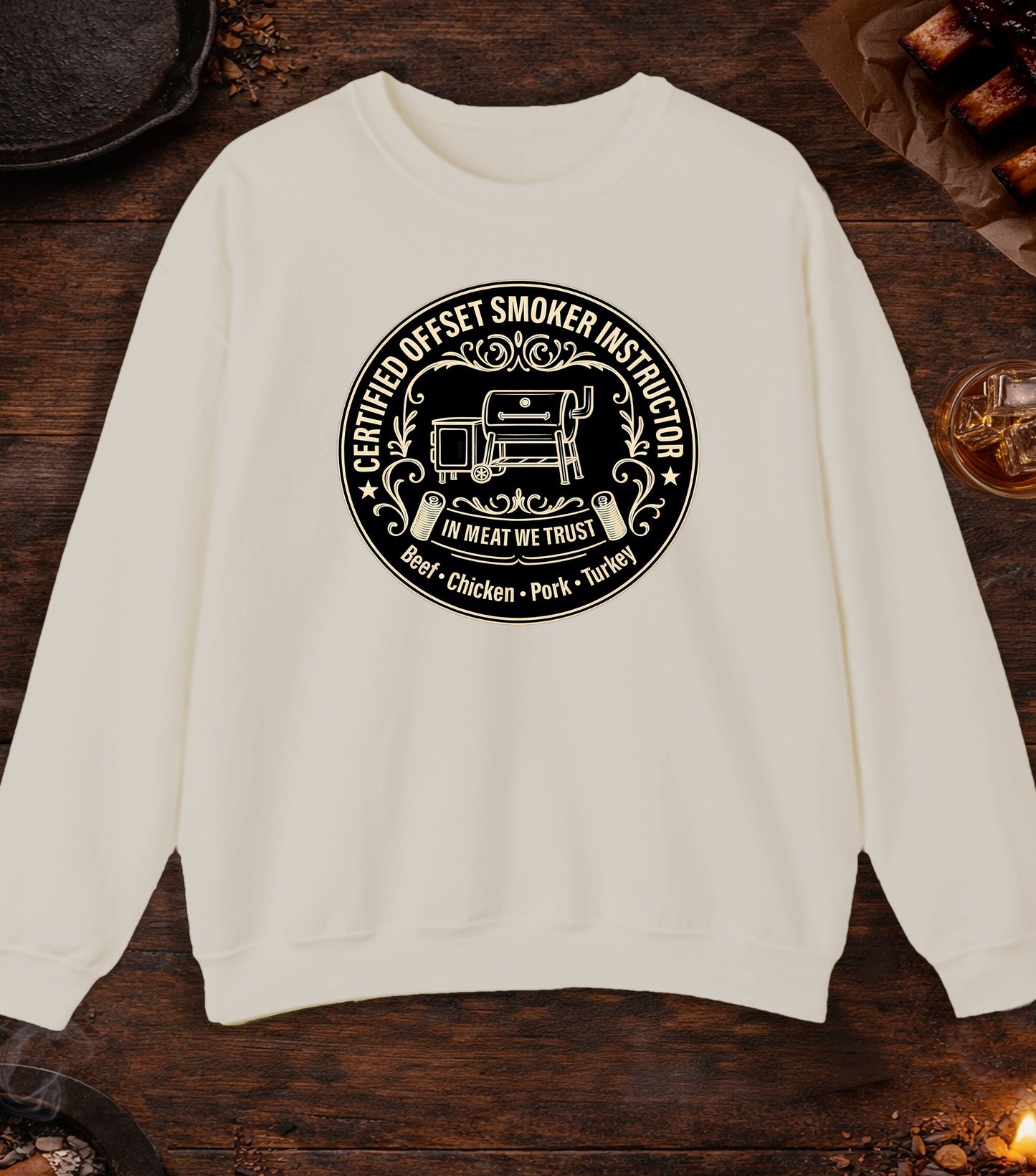 Certified Offset Smoker Instructor Crewneck - Sand