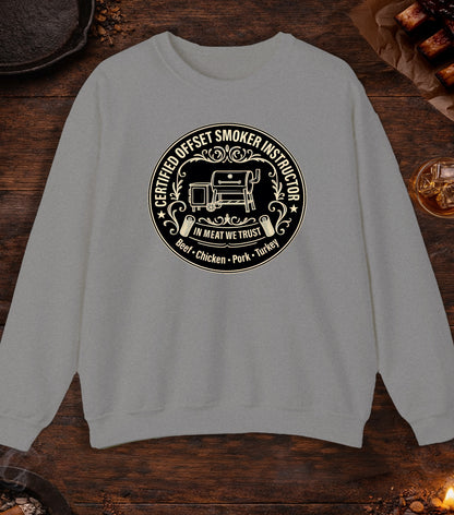 Certified Offset Smoker Instructor Crewneck - Sport Grey