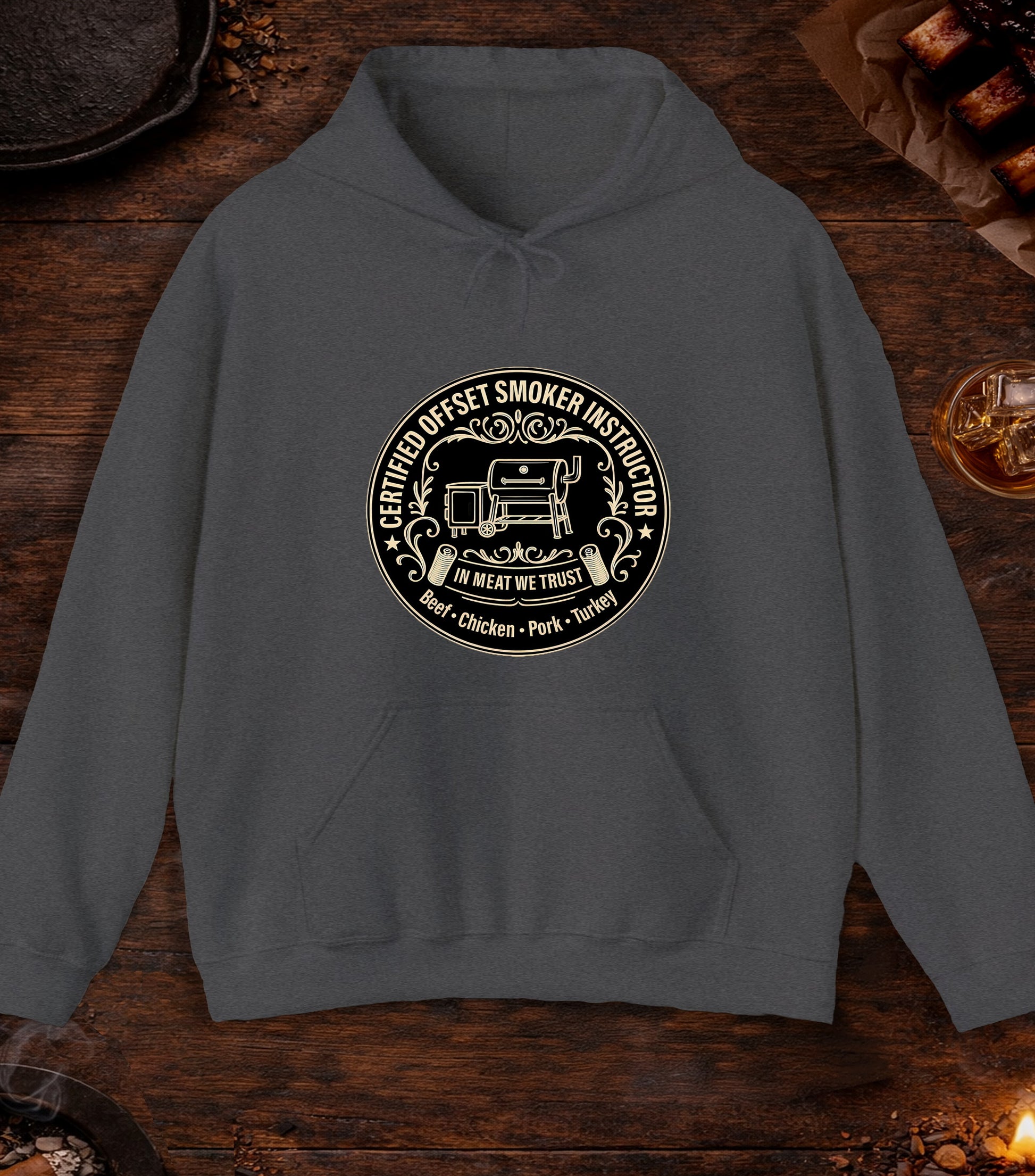 Certified Offset Smoker Instructor Hoodie - Dark Heather