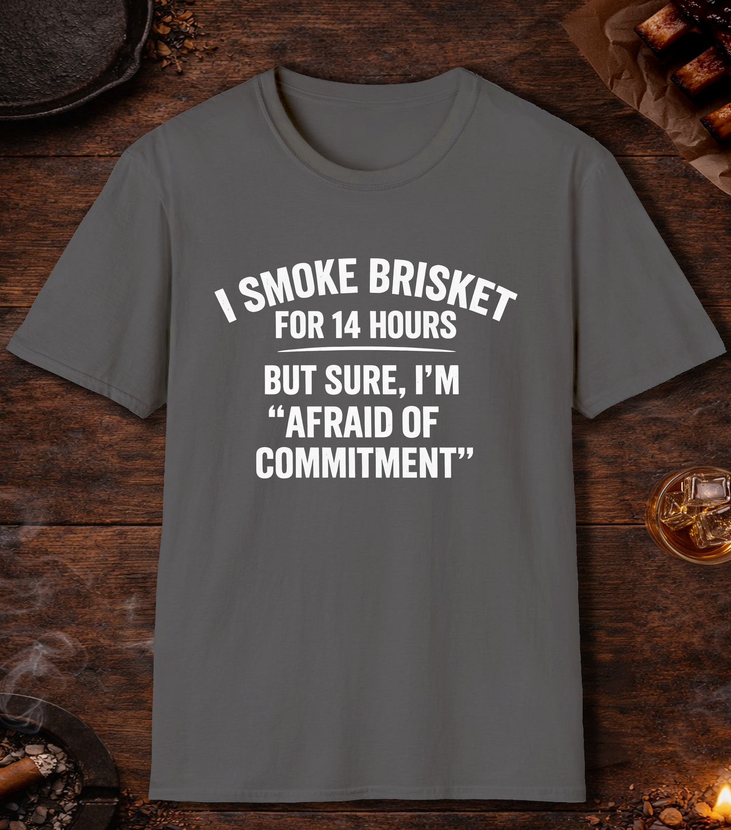 14 Hours Afraid Of Commitment T-Shirt - Charcoal