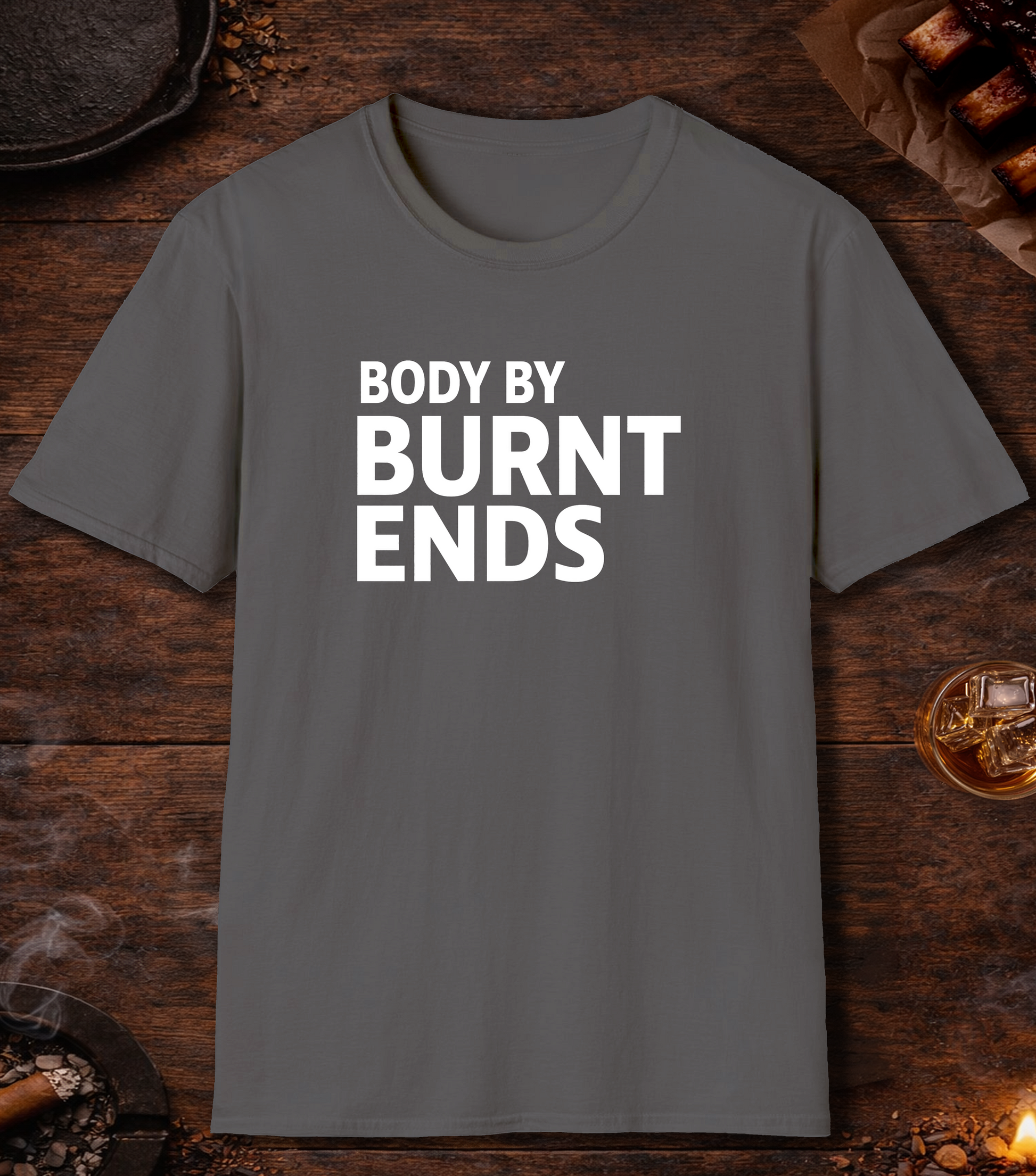 Body By Burnt Ends T-Shirt - Charcoal