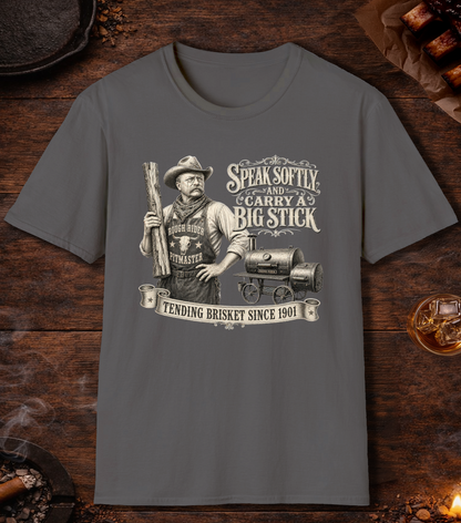Teddy Roosevelt Pitmaster T-Shirt - Charcoal