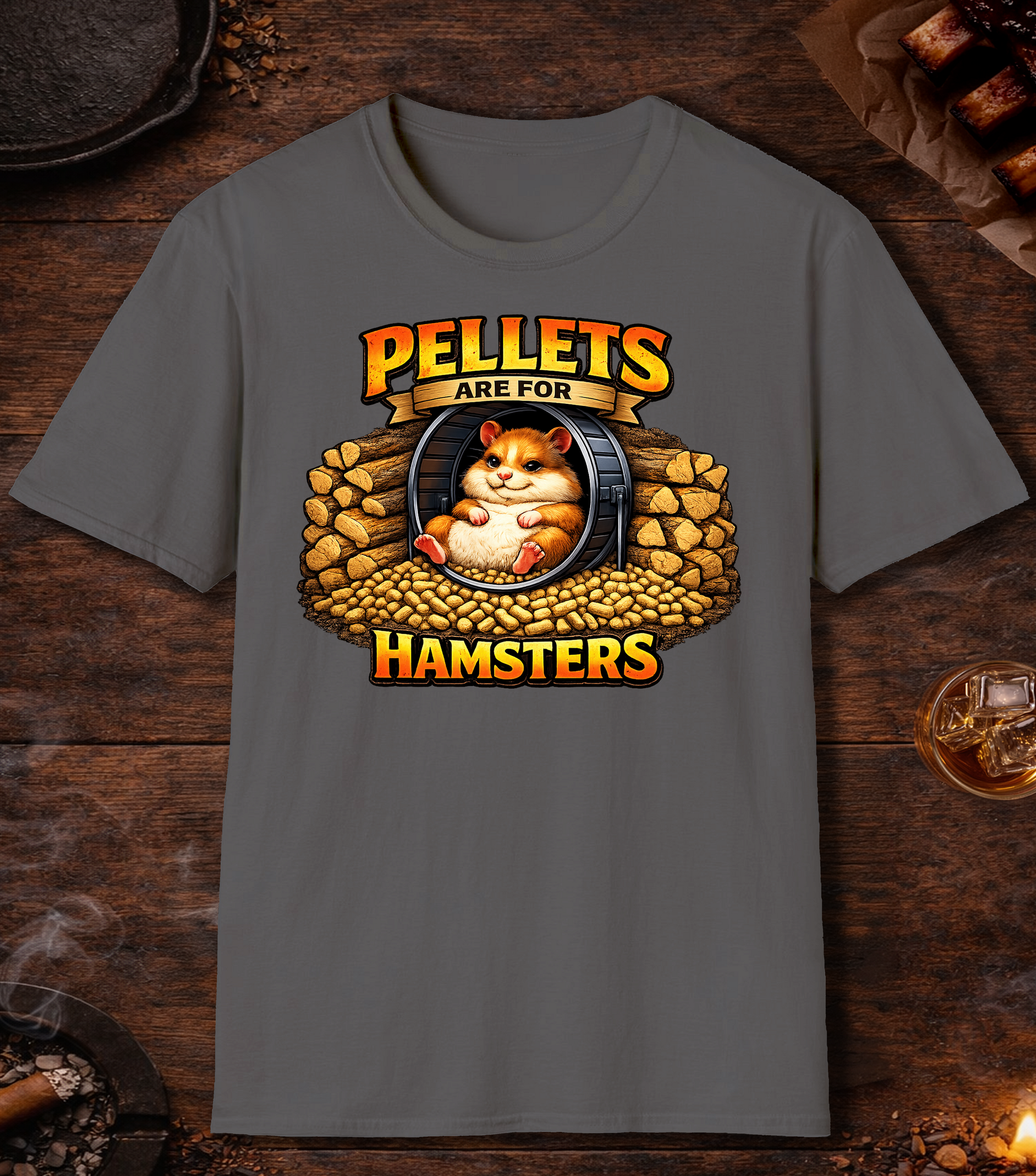 Pellets Are For Hamsters T-Shirt - Charcoal