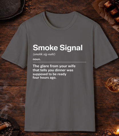 Smoke Signal Definition T-Shirt - Charcoal