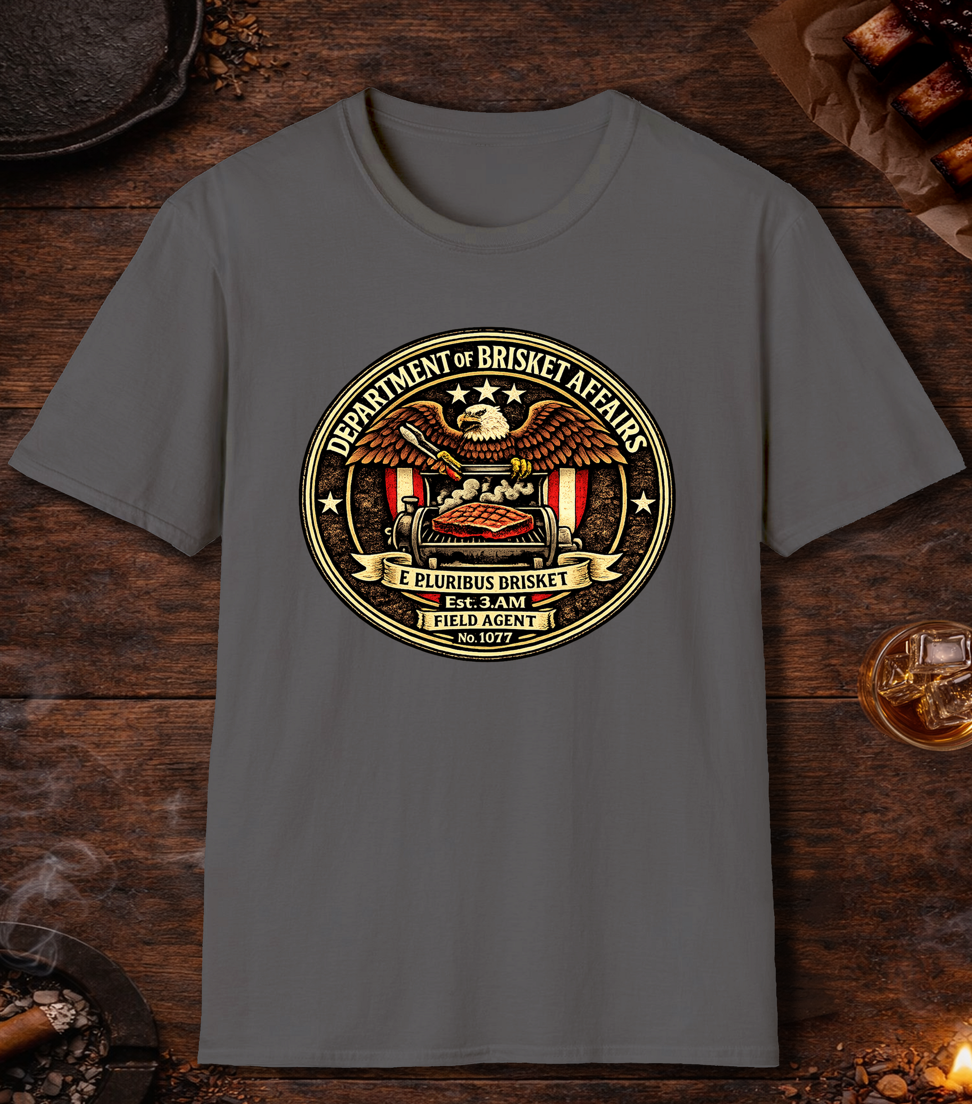 Department Of Brisket Affairs T-Shirt - Charcoal