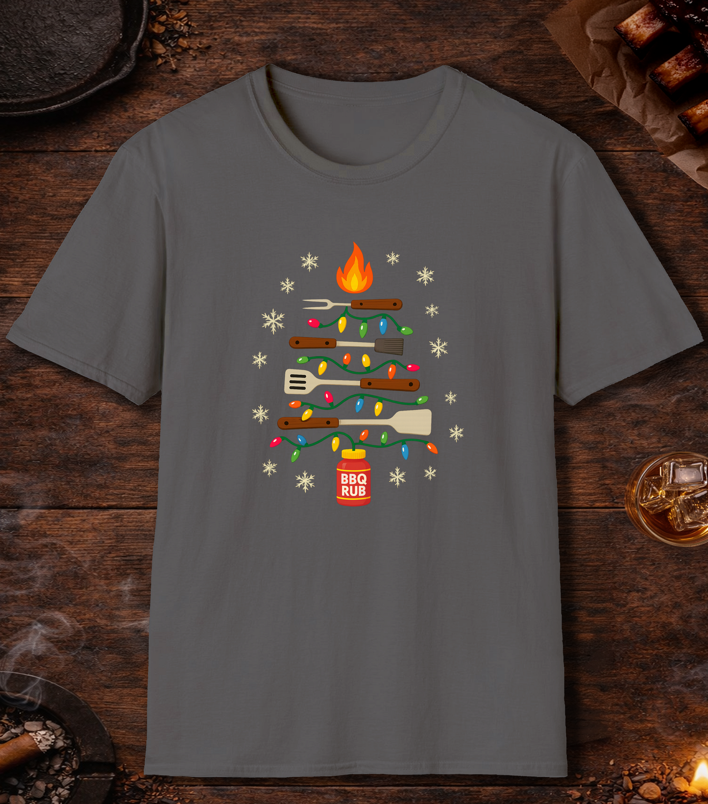 Christmas Tree T-Shirt - Charcoal
