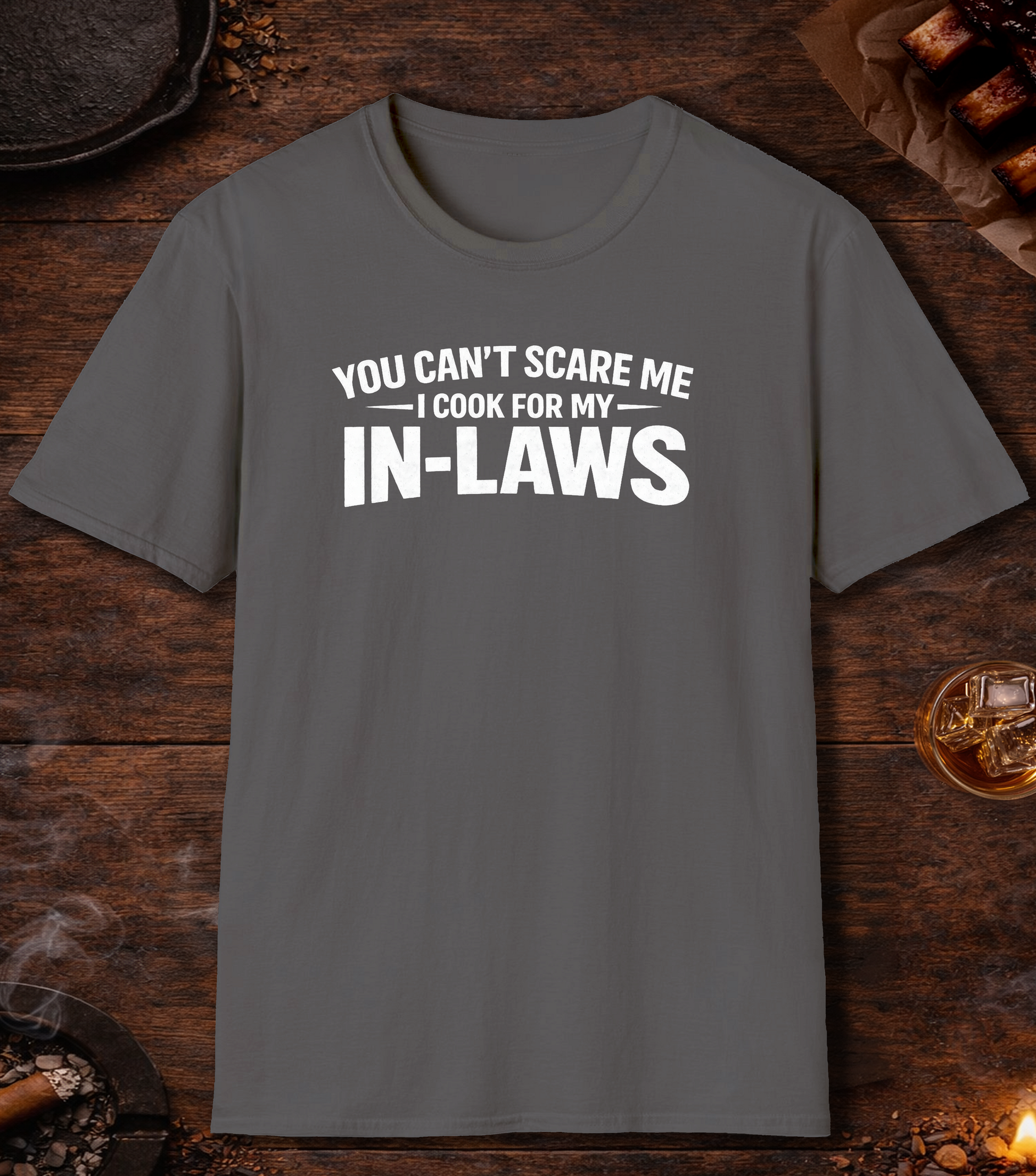 Cook For My In Laws T-Shirt - Charcoal