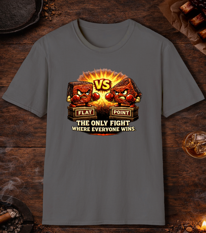 Flat Vs Point Fight T-Shirt - Charcoal