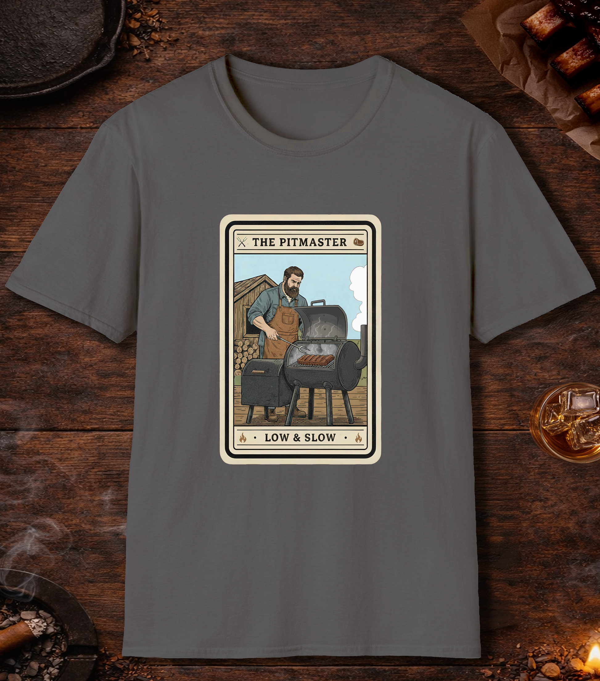 Pitmaster Tarot T-Shirt - Charcoal