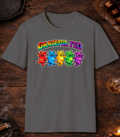 Grateful Fed Parody T-Shirt - Charcoal
