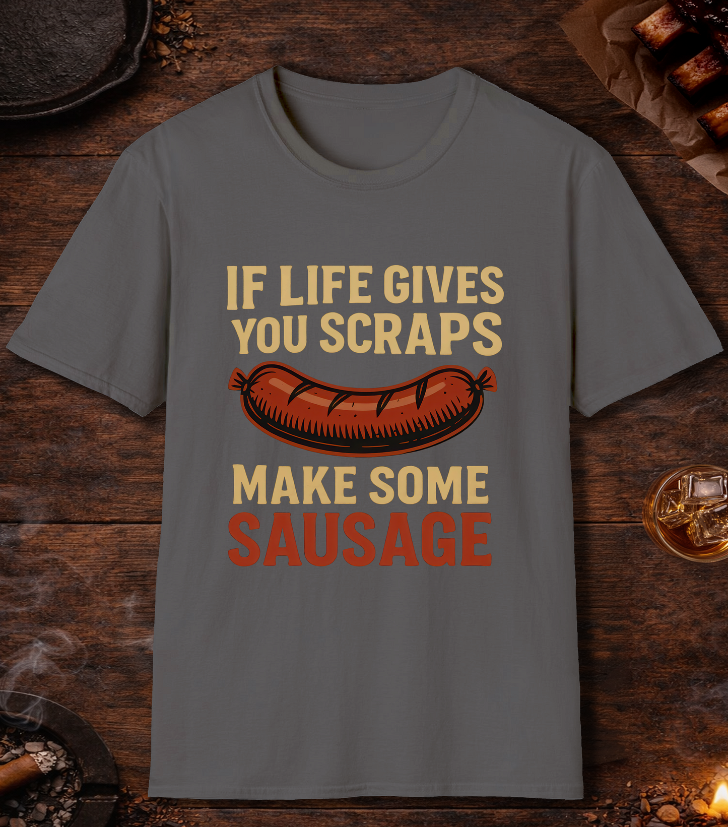 If Life Gives You Scraps T-Shirt - Charcoal