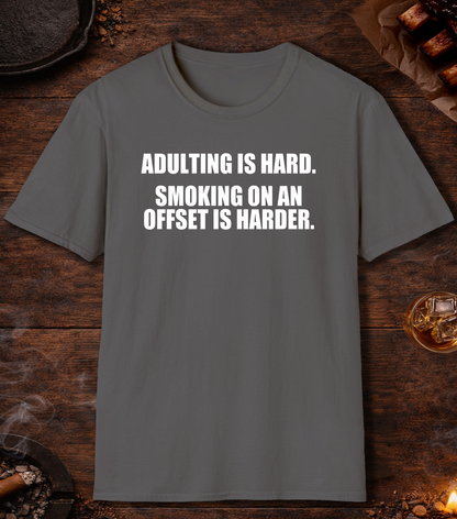 Adulting Is Hard T-Shirt - Charcoal