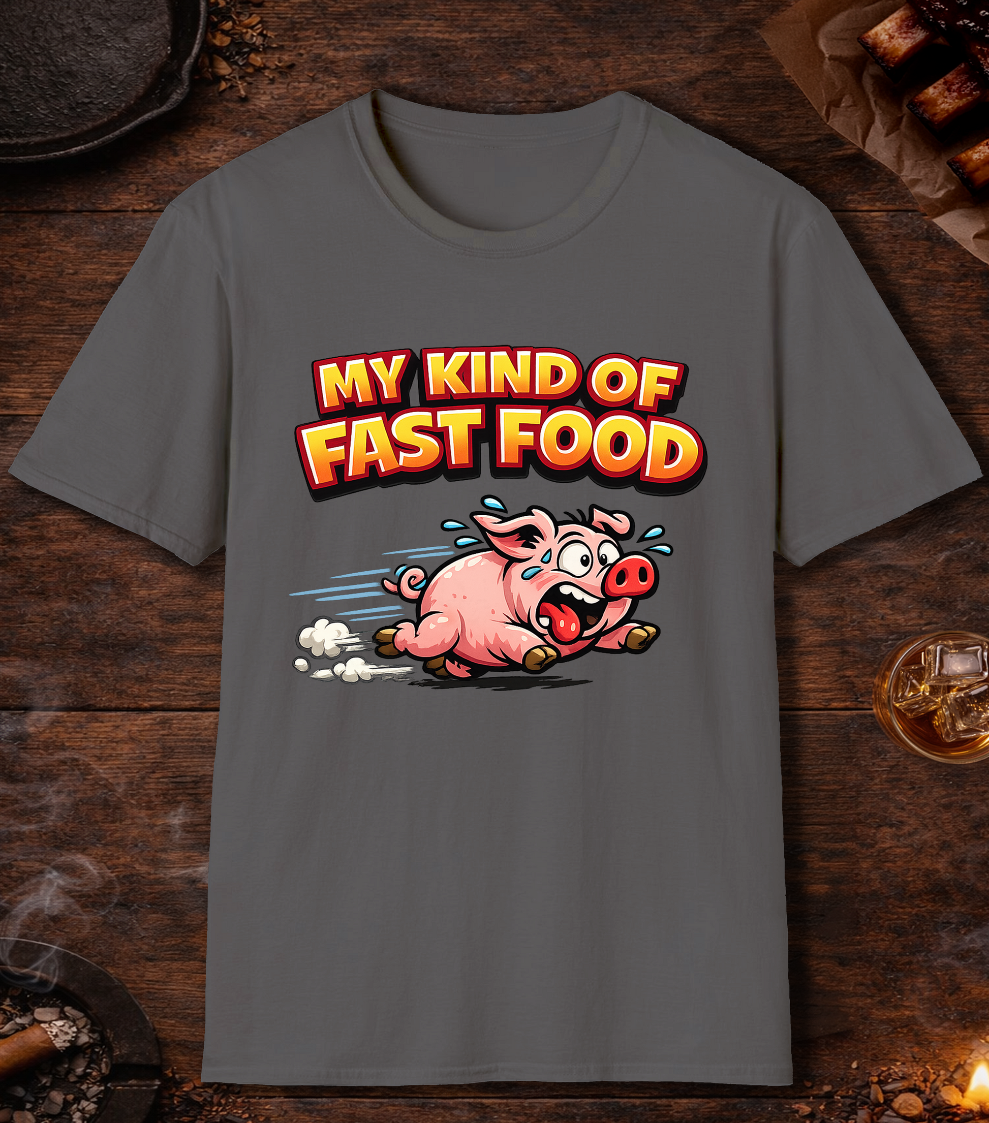 My Kind Of Fast Food T-Shirt - Charcoal