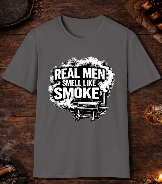 Real Men Smell Like Smoke T-Shirt - Charcoal