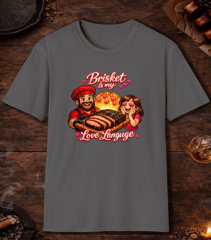 Brisket Is My Love Language T-Shirt - Charcoal