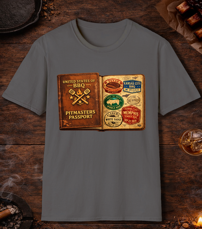 Pitmasters Passport T-Shirt - Charcoal