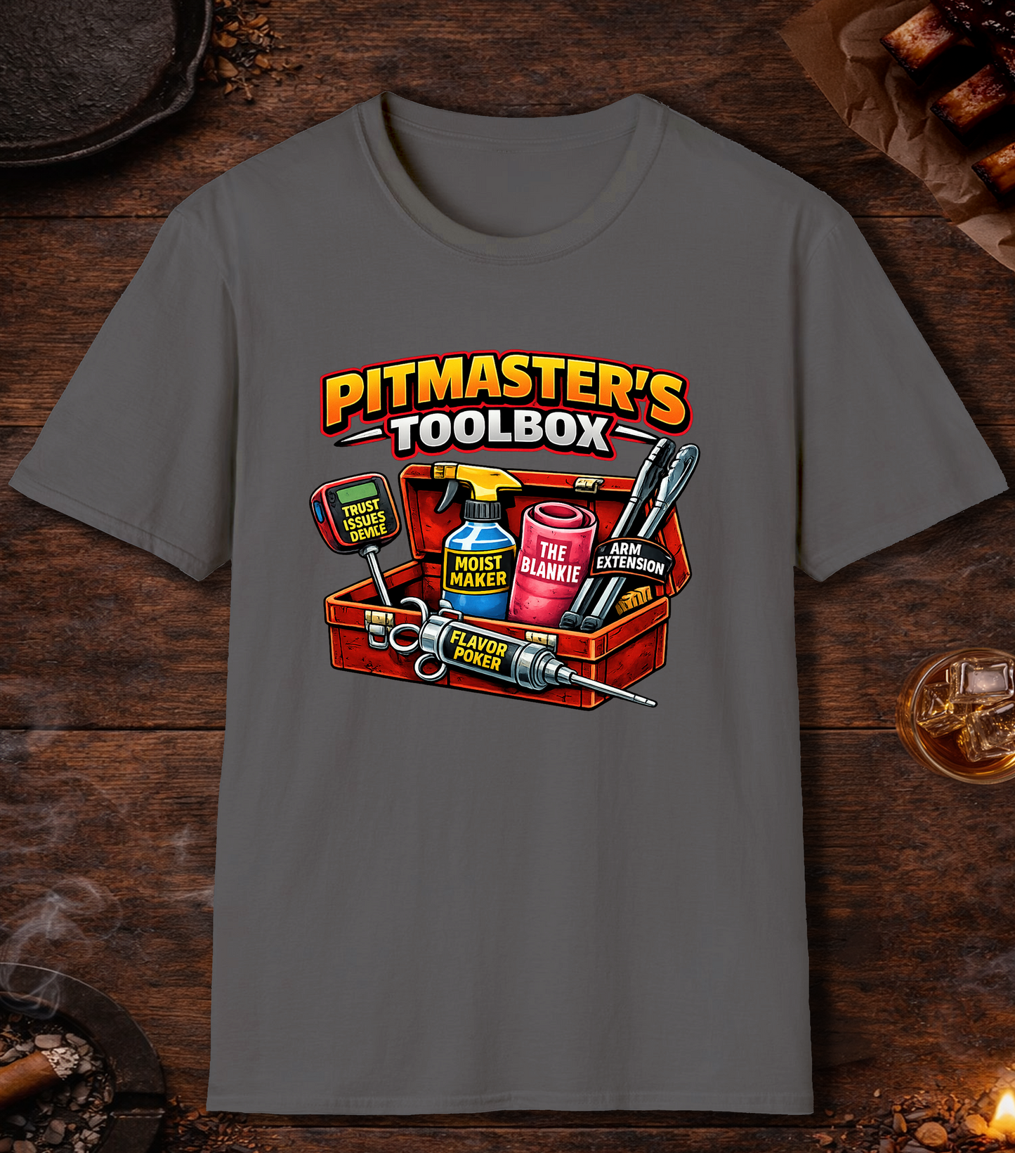 Pitmasters Toolbox T-Shirt - Charcoal