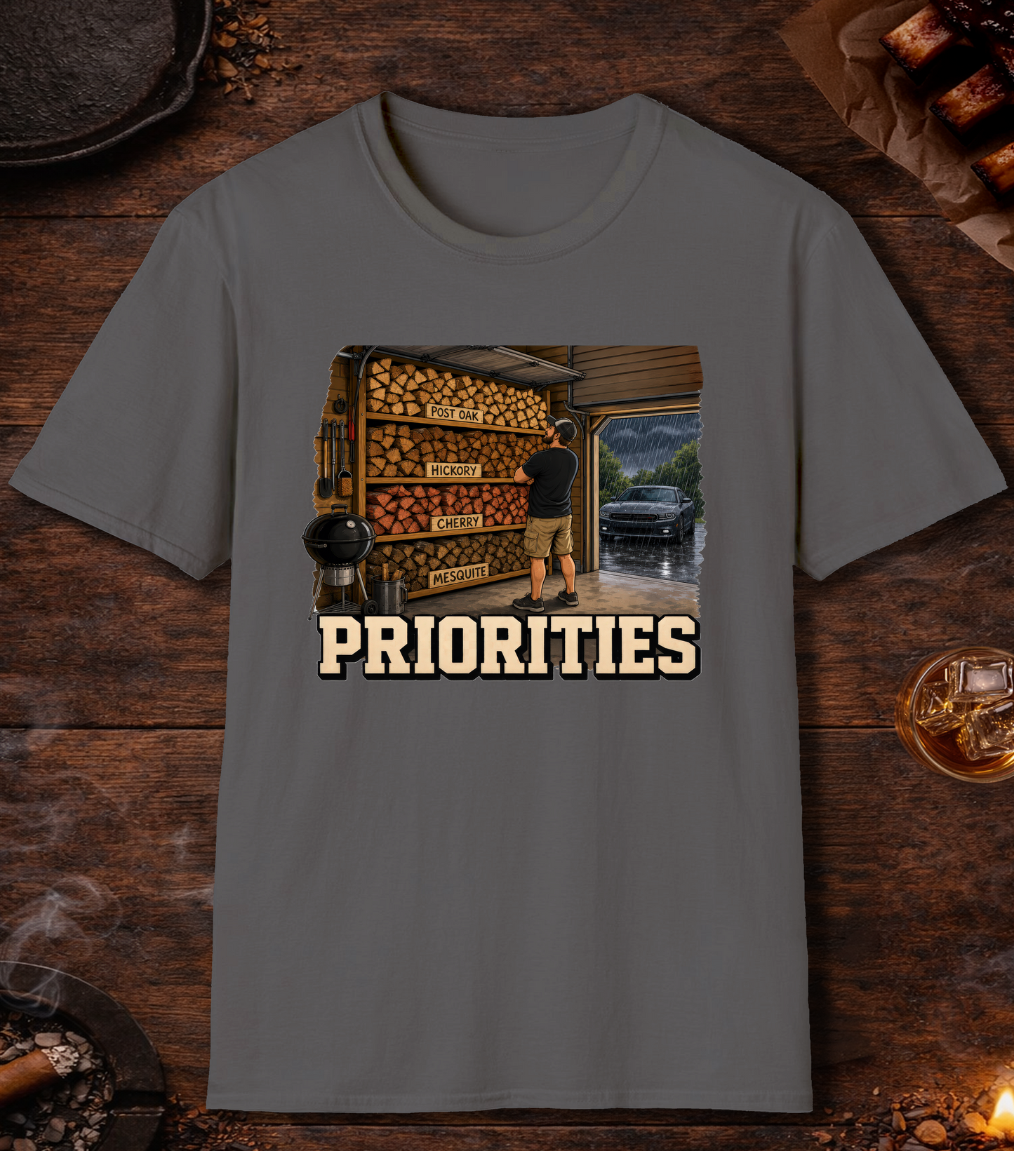 Priorities T-Shirt - Charcoal