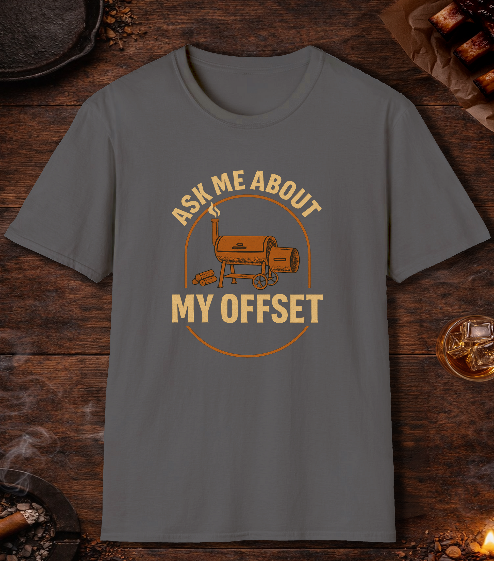 Ask Me About My Offset T-Shirt - Charcoal