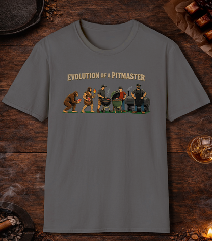 Evolution Of A Pitmaster T-Shirt - Charcoal