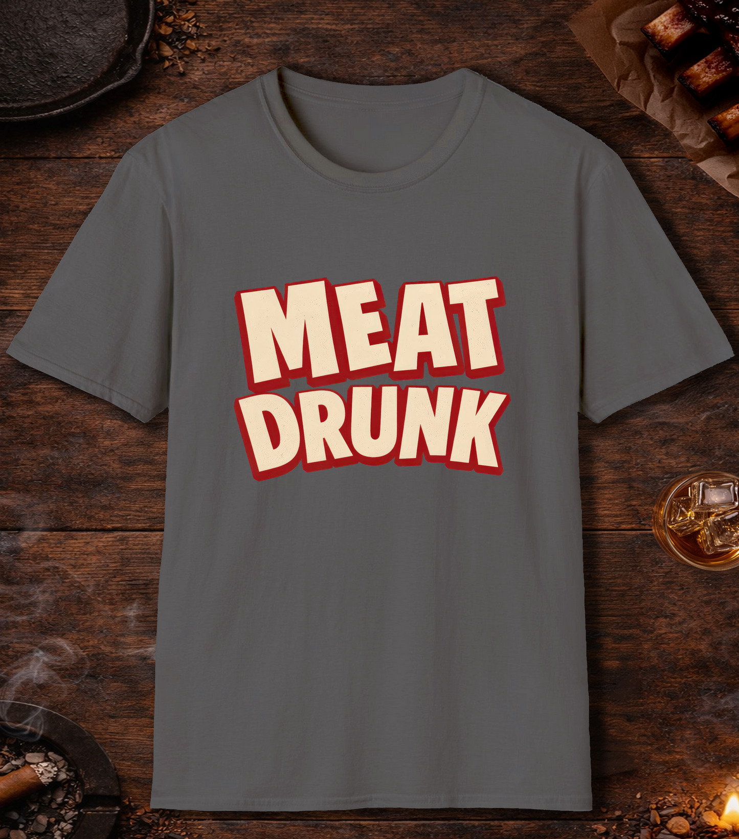 Meat Drunk T-Shirt - Charcoal