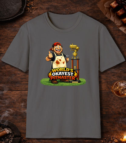Worlds Okayest Pitmaster T-Shirt - Charcoal