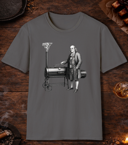 Ben Franklin Charcoal Chimney T-Shirt - Charcoal