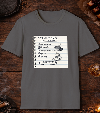 Pitmasters Daily Planner T-Shirt - Charcoal
