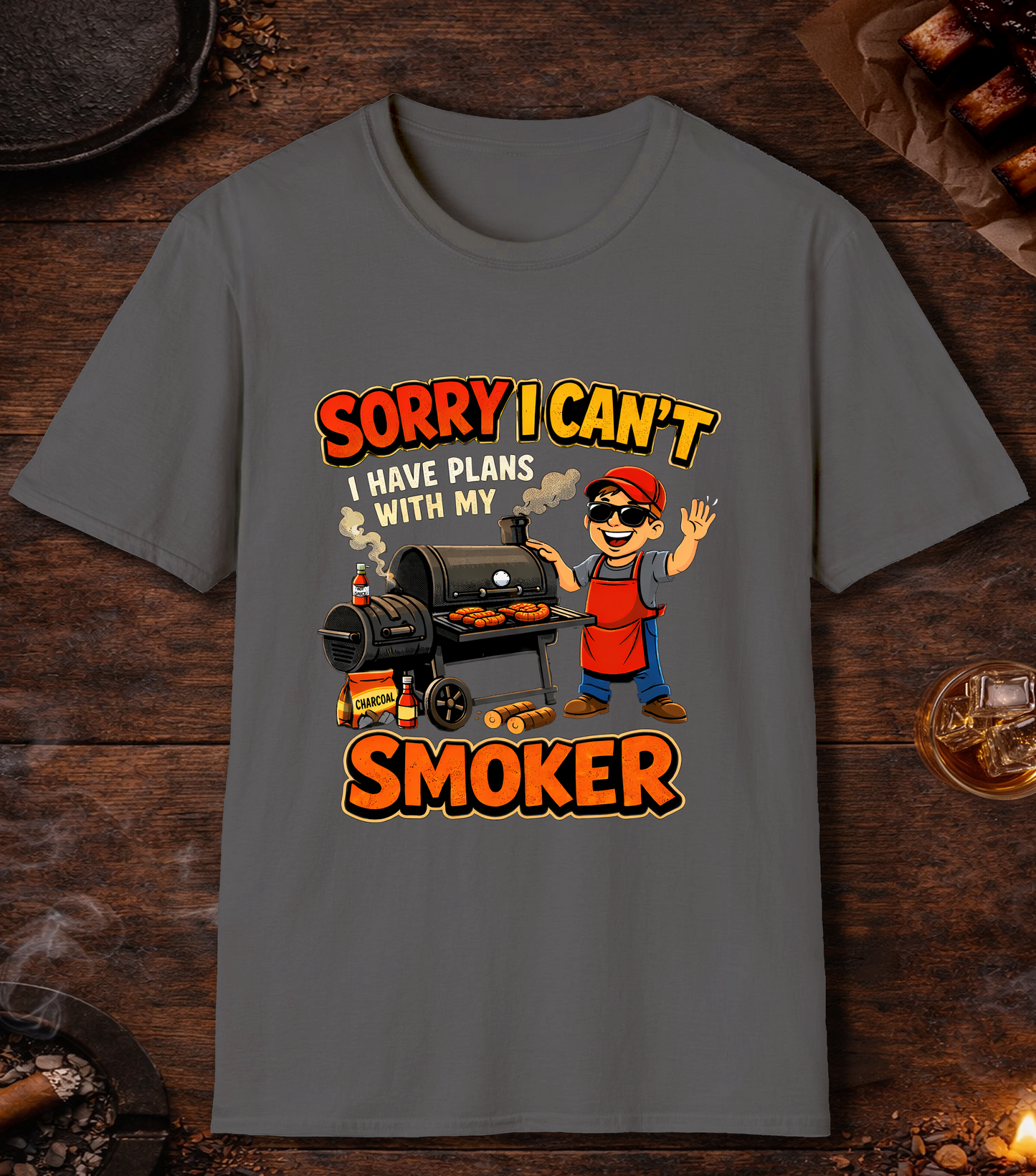 Made Plans With My Smoker T-Shirt - Charcoal