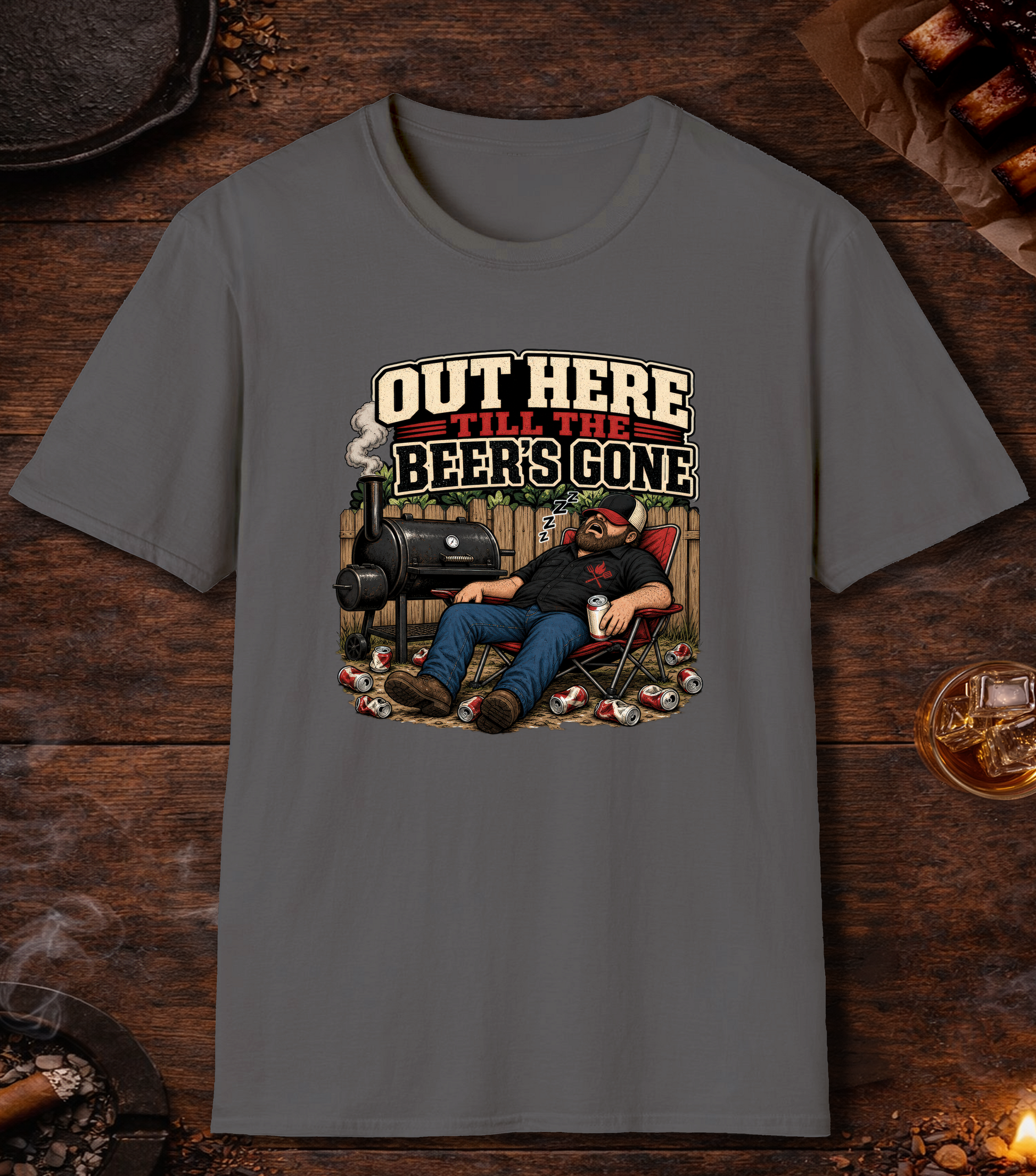 Till the Beer's Gone T-Shirt - Charcoal