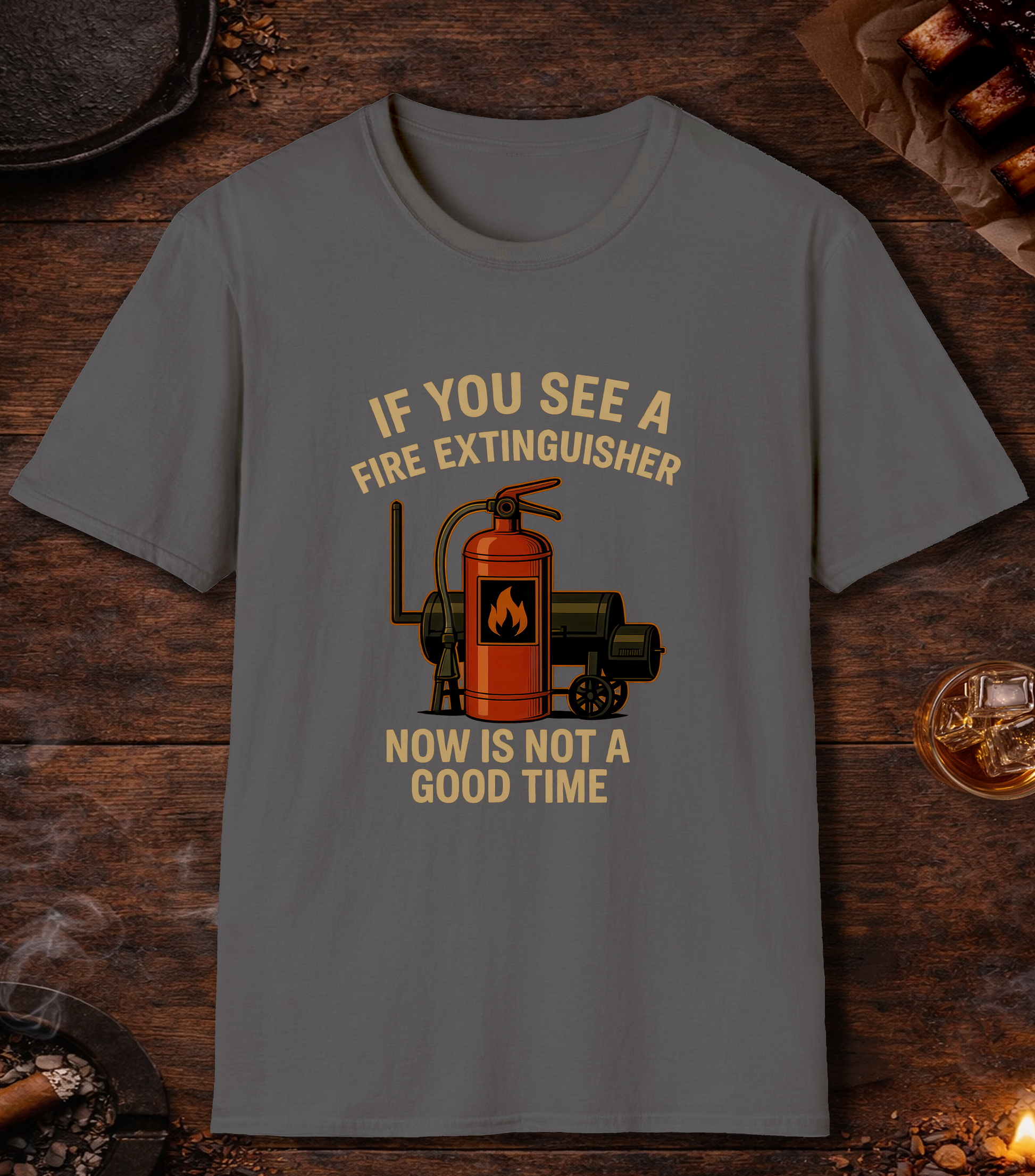 If You See A Fire Extinguisher T-Shirt - Charcoal