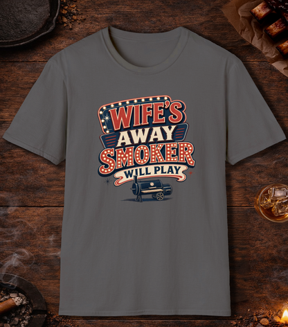 Wife's Away T-Shirt - Charcoal